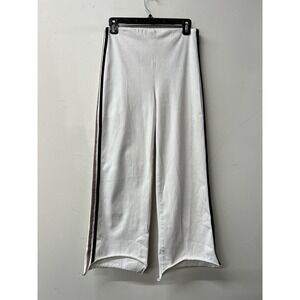 Lysse Pull On Pants Stripes Down Side White Cropped